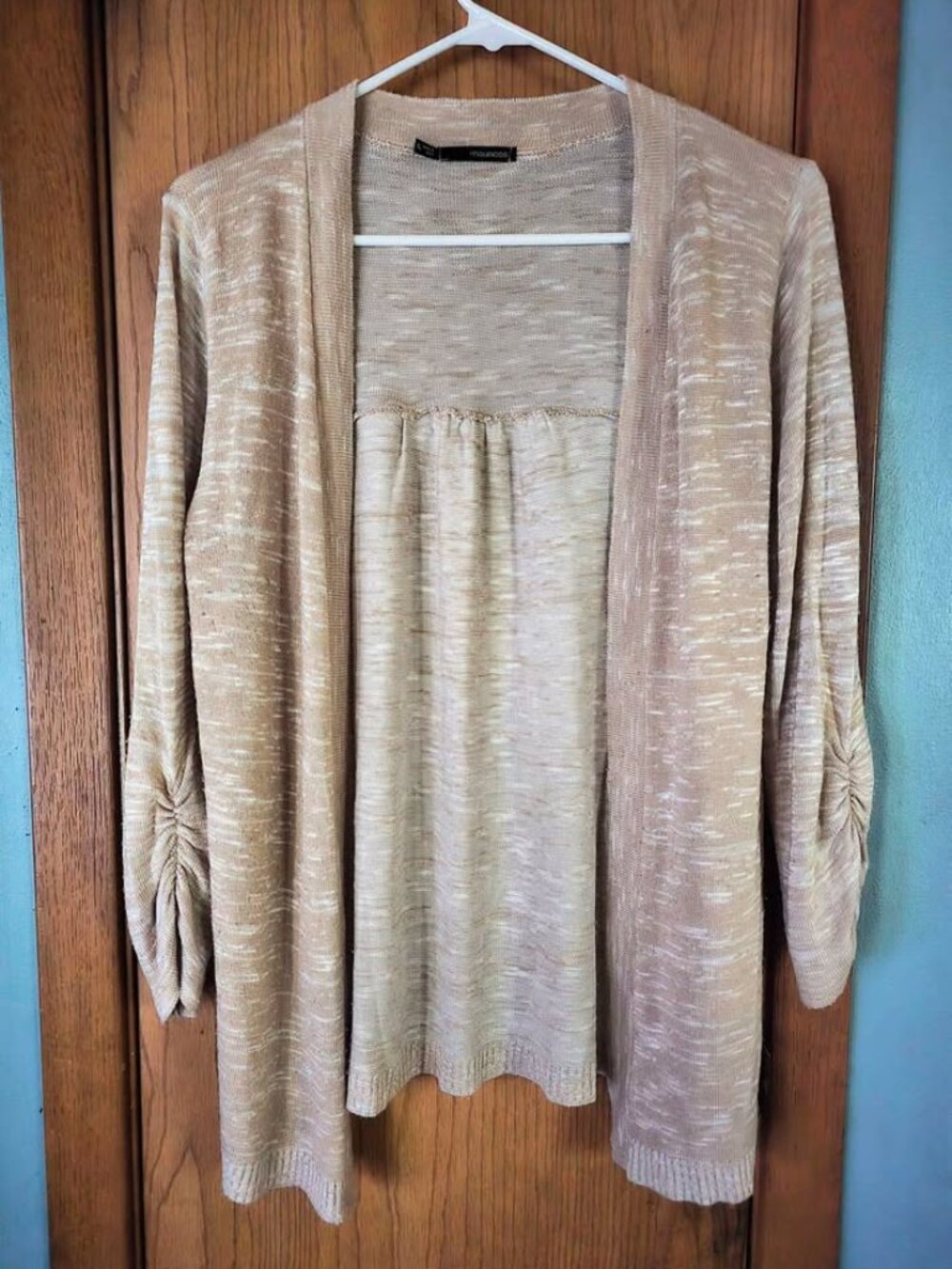 Size XL Maurices Light Brown Tan Open Front Cardigan